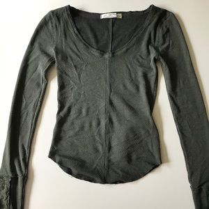 Dark green free people long sleeve